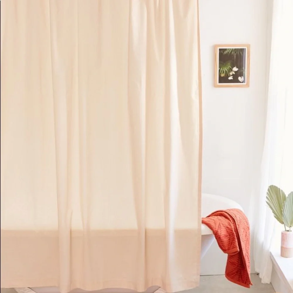 New Urban Outfitters Aura Fringe shower curtain 72x72